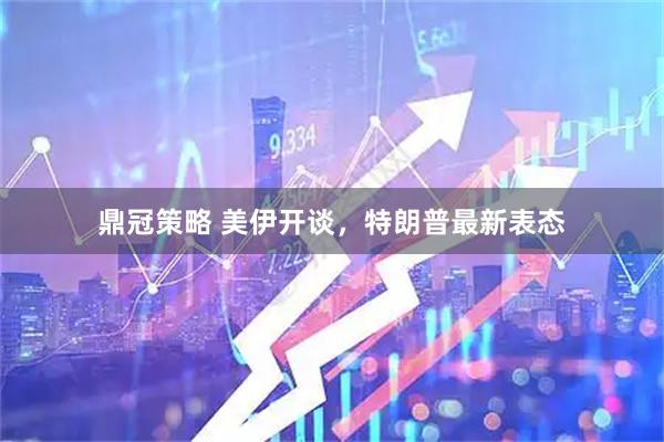 鼎冠策略 美伊开谈,特朗普最新表态