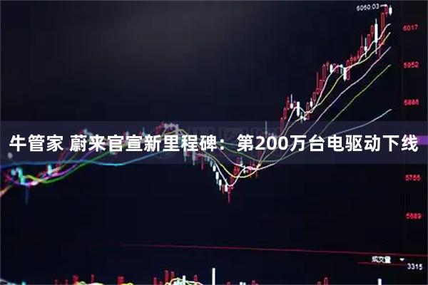 牛管家 蔚来官宣新里程碑：第200万台电驱动下线