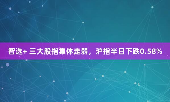 智选+ 三大股指集体走弱，沪指半日下跌0.58%