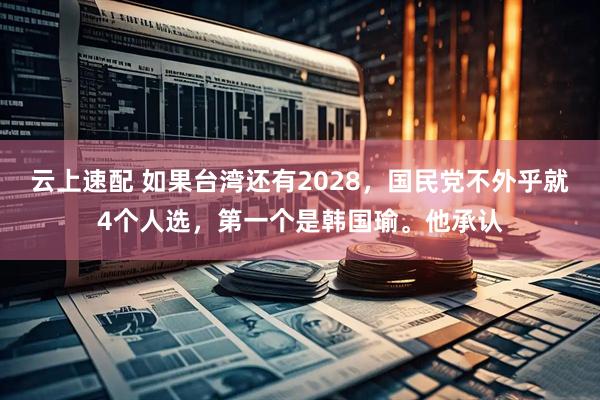 云上速配 如果台湾还有2028，国民党不外乎就4个人选，第一个是韩国瑜。他承认